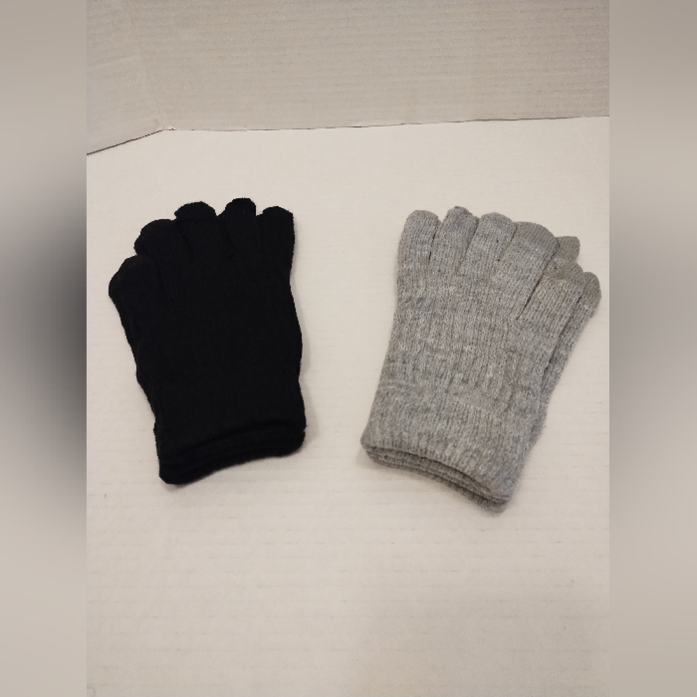 Winter Warm Gloves One Size Fits Most Gray And Black‎